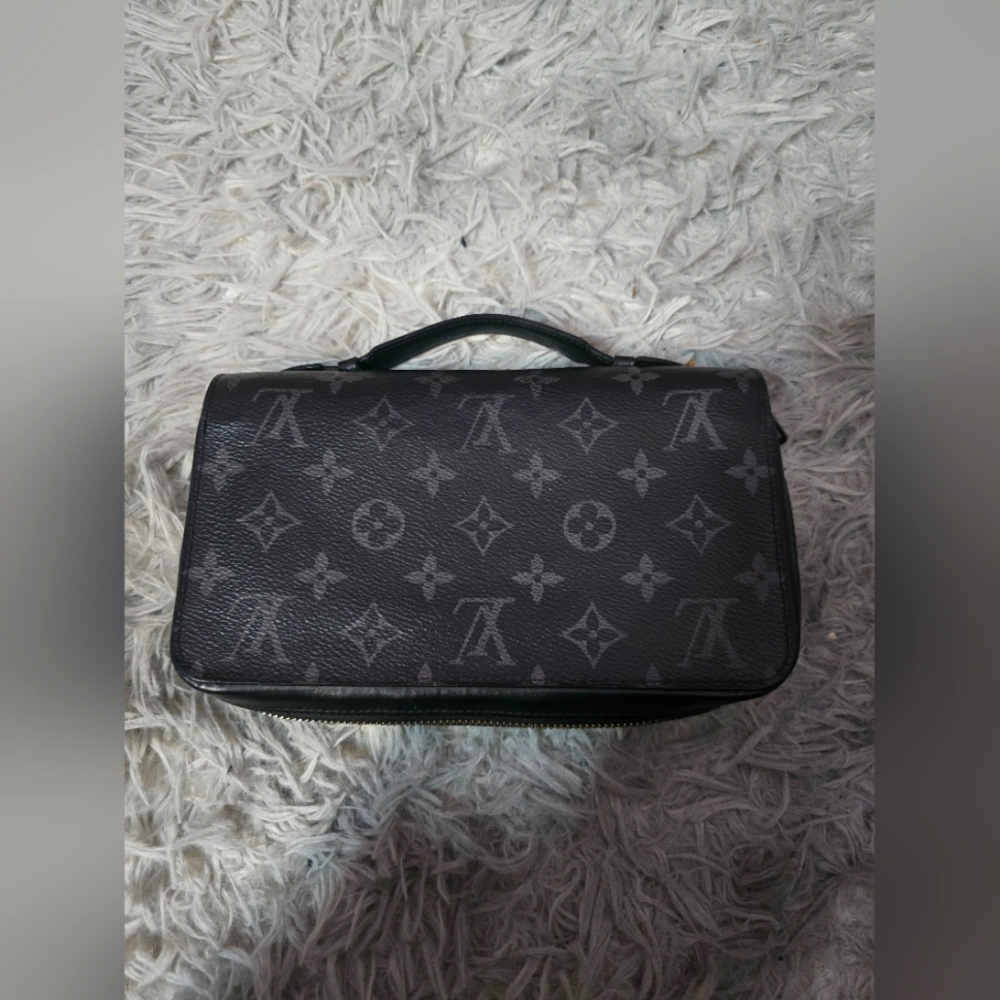 Louis Vuitton Monogram Canvas Small Top-Handle Bag in Dark Brown/Black